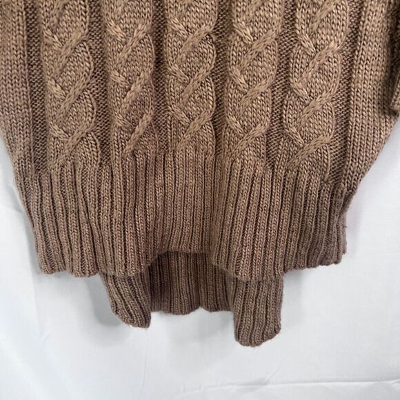 Ruby Moon Light Brown Cowl Neck Drop Sleeve Knit Wool Blend Sweater Size MD - Picture 6 of 10